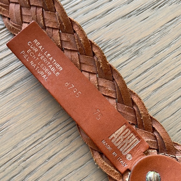 Braided leather belt